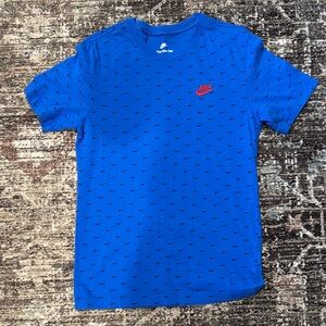 Nike Kids Royal Blue Tee with Red Logo